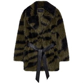 Copenhagen Muse CMPLUSHY Jakke, Dark Olive w. Black